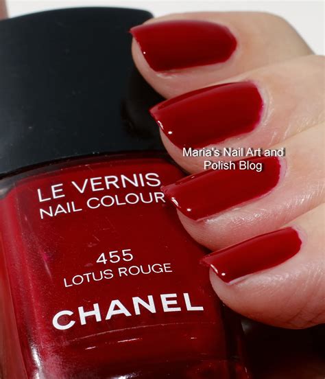 chanel le vernis nail colour 455 lotus rouge|chanel 155 rouge noir.